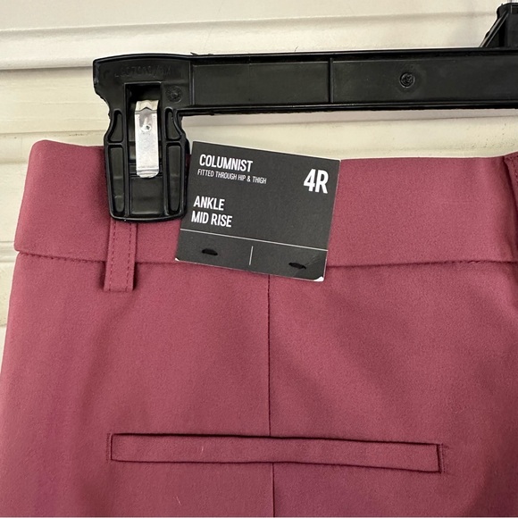 NWT | Size 4R | Express Columnist Mid Rise Ankle Pants Ginger Pink - Picture 7 of 11